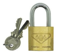 CANDADO 606 DOBLE TRABA 40 MM (BRONCE)